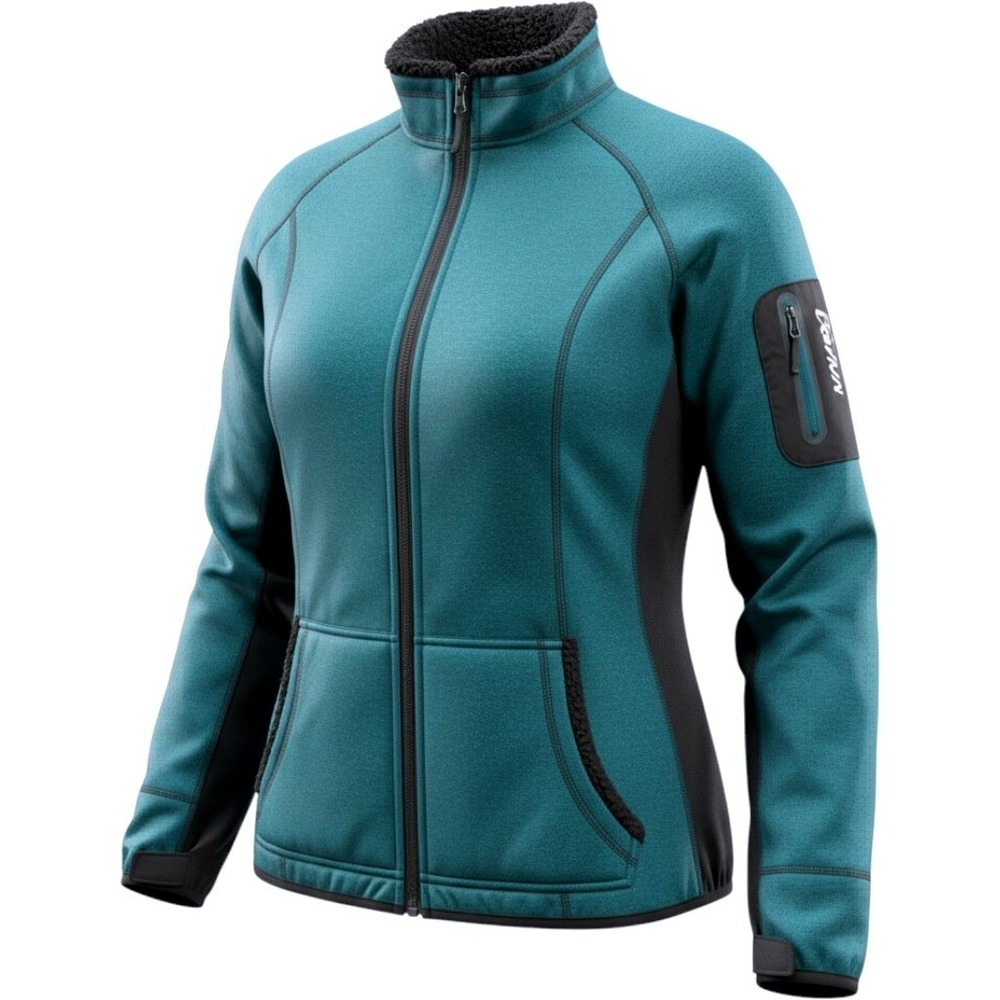 Harley-Davidson Womens Teal Heather Sherpa Lined Softshell Jacket XL Full Zip